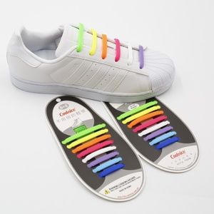 No-tie Shoe Laces (Multi-color, Adult Size)